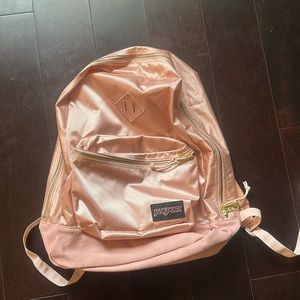 Rose gold Jansport backpack used once!